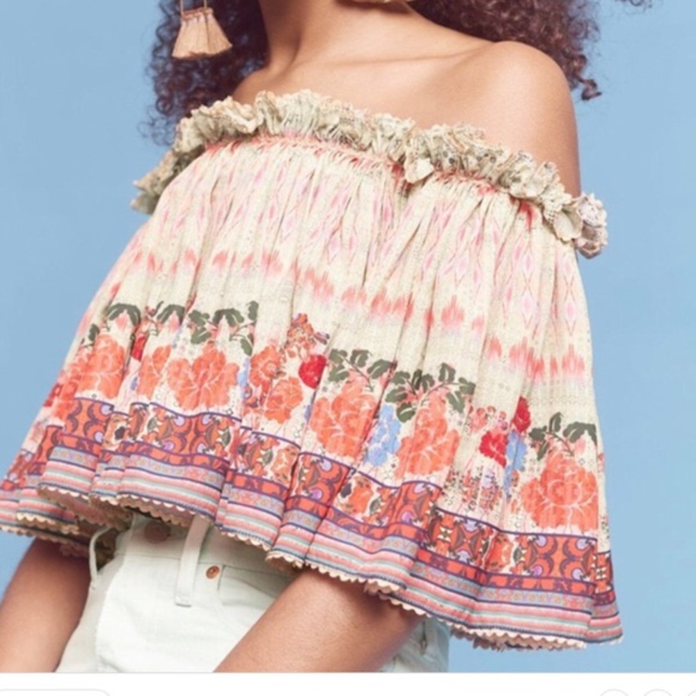 Anthropologie Bhanuni by Jyoti Villa Midi Top